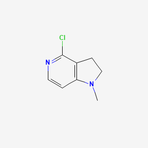 molecular formula C8H9ClN2 B12872271 4-Chloro-1-methyl-2,3-dihydro-1H-pyrrolo[3,2-c]pyridine 