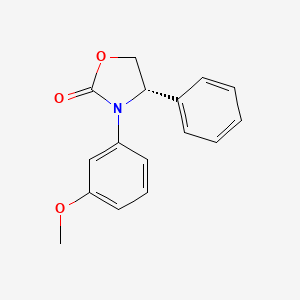 molecular formula C16H15NO3 B12872294 (S)-3-(3-Methoxyphenyl)-4-phenyloxazolidin-2-one CAS No. 572923-03-6