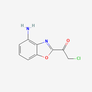 molecular formula C9H7ClN2O2 B12872310 1-(4-Aminobenzo[d]oxazol-2-yl)-2-chloroethanone 