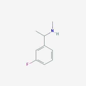 molecular formula C9H12FN B1287233 (RS)-N-[1-(3-fluorophenyl)ethyl]methylamine CAS No. 820209-02-7