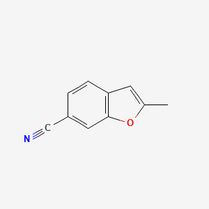 molecular formula C10H7NO B12872356 2-Methylbenzofuran-6-carbonitrile 