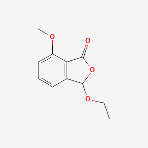 molecular formula C11H12O4 B12872365 3-ethoxy-7-methoxyisobenzofuran-1(3H)-one 