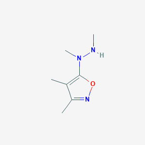 molecular formula C7H13N3O B12872370 5-(1,2-Dimethylhydrazinyl)-3,4-dimethylisoxazole 