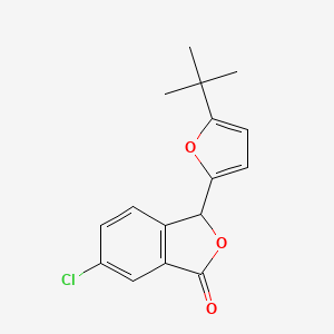 molecular formula C16H15ClO3 B12872388 3-(5-(tert-butyl)furan-2-yl)-6-chloroisobenzofuran-1(3H)-one CAS No. 917571-19-8