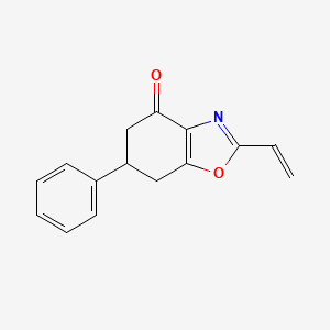 molecular formula C15H13NO2 B12872411 2-Ethenyl-6-phenyl-6,7-dihydro-1,3-benzoxazol-4(5H)-one CAS No. 833446-78-9