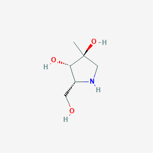 molecular formula C6H13NO3 B12872414 (2R,3S,4S)-2-(Hydroxymethyl)-4-methylpyrrolidine-3,4-diol 