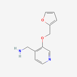 molecular formula C11H12N2O2 B12872427 (3-(Furan-2-ylmethoxy)pyridin-4-yl)methanamine 