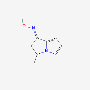 molecular formula C8H10N2O B12872433 3-Methyl-2,3-dihydro-1H-pyrrolizin-1-one oxime 