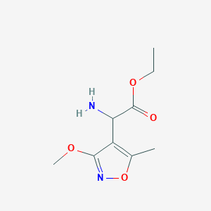 Ethyl 2-amino-2-(3-methoxy-5-methylisoxazol-4-yl)acetate