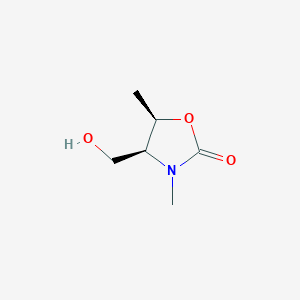 molecular formula C6H11NO3 B12872467 (4S,5R)-4-(Hydroxymethyl)-3,5-dimethyloxazolidin-2-one 