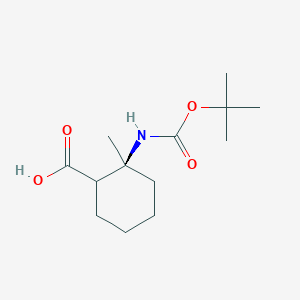 (2S)-2-((tert-Butoxycarbonyl)amino)-2-methylcyclohexane-1-carboxylic acid