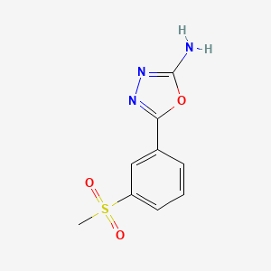 molecular formula C9H9N3O3S B1287248 5-[3-(Methylsulfonyl)phenyl]-1,3,4-oxadiazol-2-amine CAS No. 1016764-70-7