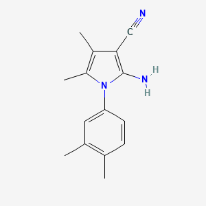 2-Amino-1-(3,4-dimethylphenyl)-4,5-dimethyl-1H-pyrrole-3-carbonitrile