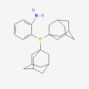 molecular formula C26H36NP B12872527 2-(Di(adamantan-1-yl)phosphino)aniline 