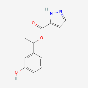 1-(3-Hydroxyphenyl)ethyl 1H-pyrazole-3-carboxylate