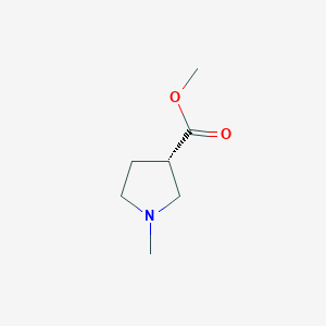 molecular formula C7H13NO2 B12872553 (S)-Methyl 1-methylpyrrolidine-3-carboxylate 