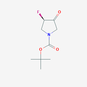 molecular formula C9H14FNO3 B12872560 (R)-tert-Butyl 3-fluoro-4-oxopyrrolidine-1-carboxylate 