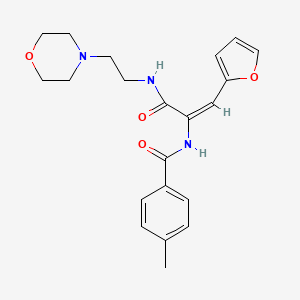 N-(1-(Furan-2-yl)-3-((2-morpholinoethyl)amino)-3-oxoprop-1-en-2-yl)-4-methylbenzamide