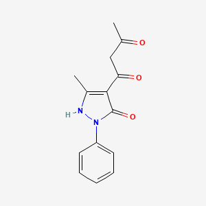 1-(5-Hydroxy-3-methyl-1-phenylpyrazol-4-yl)butane-1,3-dione