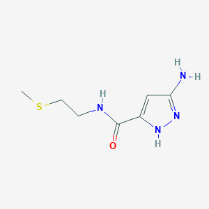 3-Amino-N-(2-(methylthio)ethyl)-1H-pyrazole-5-carboxamide