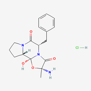 2-Amino-5-benzyl-10b-hydroxy-2-methyltetrahydro-2H-oxazolo(3,2-a)pyrrolo(2,1-C)pyrazine-3,6(5H,10bh)-dione hydrochloride, (2R,5S,10aS,10bS)-