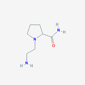 molecular formula C7H15N3O B12872593 1-(2-Aminoethyl)pyrrolidine-2-carboxamide 