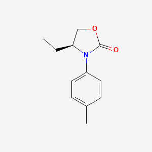 molecular formula C12H15NO2 B12872610 (4S)-4-Ethyl-3-(4-methylphenyl)-1,3-oxazolidin-2-one CAS No. 572923-06-9