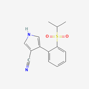 4-[2-(Propane-2-sulfonyl)phenyl]-1H-pyrrole-3-carbonitrile