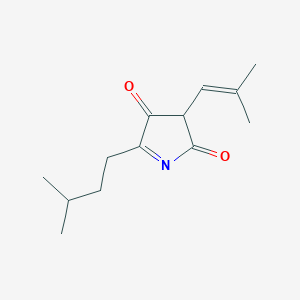 molecular formula C13H19NO2 B12872634 5-Isopentyl-3-(2-methylprop-1-en-1-yl)-2H-pyrrole-2,4(3H)-dione 