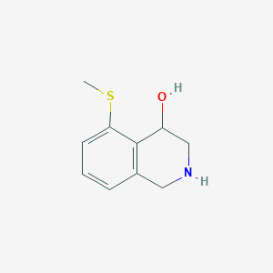 molecular formula C10H13NOS B12872639 5-(Methylsulfanyl)-1,2,3,4-tetrahydroisoquinolin-4-ol CAS No. 90265-81-9