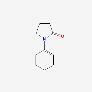 molecular formula C10H15NO B12872640 1-(Cyclohex-1-en-1-yl)pyrrolidin-2-one 