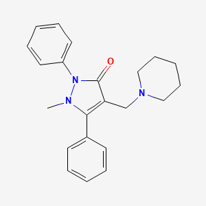 1-Methyl-2,5-diphenyl-4-(piperidin-1-ylmethyl)-1,2-dihydro-3h-pyrazol-3-one