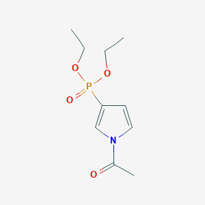 molecular formula C10H16NO4P B12872655 Diethyl (1-acetyl-1H-pyrrol-3-yl)phosphonate 