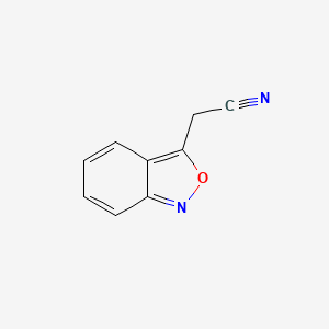 molecular formula C9H6N2O B12872659 2,1-Benzisoxazole-3-acetonitrile CAS No. 102908-41-8