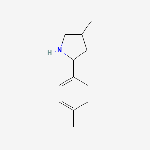 molecular formula C12H17N B12872674 4-Methyl-2-(p-tolyl)pyrrolidine 