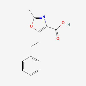 2-Methyl-5-(2-phenylethyl)-1,3-oxazole-4-carboxylic acid