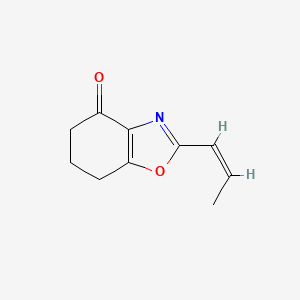 molecular formula C10H11NO2 B12872699 (Z)-2-(Prop-1-en-1-yl)-6,7-dihydrobenzo[d]oxazol-4(5H)-one 