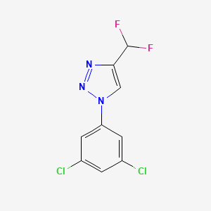 molecular formula C9H5Cl2F2N3 B12872715 1-(3,5-dichlorophenyl)-4-(difluoromethyl)-1H-1,2,3-triazole CAS No. 916151-05-8