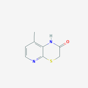 molecular formula C8H8N2OS B12872761 8-Methyl-1H-pyrido[2,3-b][1,4]thiazin-2(3H)-one 