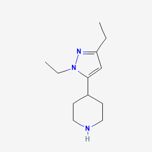 molecular formula C12H21N3 B12872795 4-(1,3-Diethyl-1H-pyrazol-5-yl)piperidine CAS No. 442876-37-1