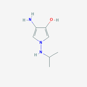 molecular formula C7H13N3O B12872807 4-Amino-1-(isopropylamino)-1H-pyrrol-3-ol 