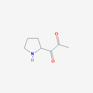 molecular formula C7H11NO2 B12872827 1-(Pyrrolidin-2-yl)propane-1,2-dione 