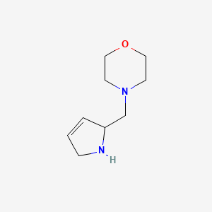 molecular formula C9H16N2O B12872834 4-((2,5-Dihydro-1H-pyrrol-2-yl)methyl)morpholine 