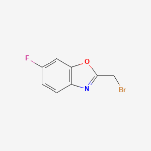 molecular formula C8H5BrFNO B12872857 2-(Bromomethyl)-6-fluorobenzo[d]oxazole 