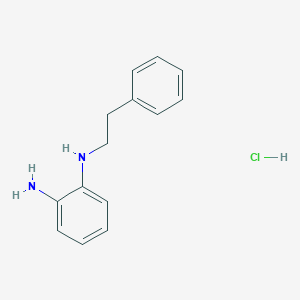 molecular formula C14H17ClN2 B1287287 N-(2-aminophenyl)-N-(2-phenylethyl)amine hydrochloride CAS No. 41625-94-9