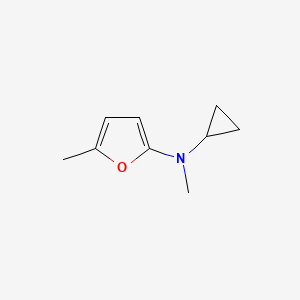 molecular formula C9H13NO B12872957 N-Cyclopropyl-N,5-dimethylfuran-2-amine 