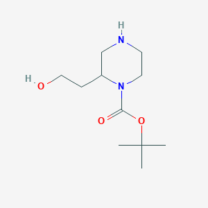 molecular formula C11H22N2O3 B1287296 Tert-butyl 2-(2-hydroxyethyl)piperazine-1-carboxylate CAS No. 517866-79-4