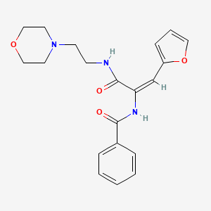 N-(1-(Furan-2-yl)-3-((2-morpholinoethyl)amino)-3-oxoprop-1-en-2-yl)benzamide