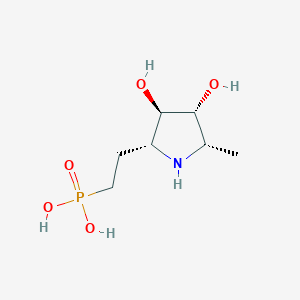 (2-((2R,3R,4R,5S)-3,4-Dihydroxy-5-methylpyrrolidin-2-yl)ethyl)phosphonic acid