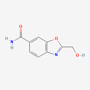 molecular formula C9H8N2O3 B12873015 2-(Hydroxymethyl)benzo[d]oxazole-6-carboxamide 